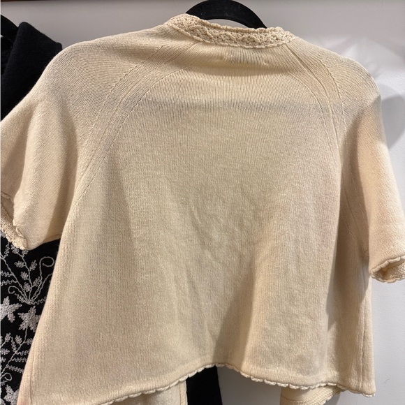 Cream Button-Front Cardigan - Picture 7 of 8